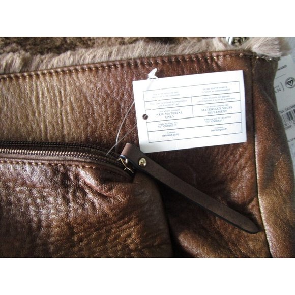Urban Expressions Tan-Savannah Vegan Purse Reversible /Pouch NWT Gold Adj. Strap - Picture 9 of 16